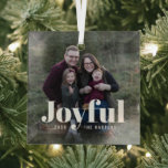 So Joyful Custom Photo Christmas Ornament<br><div class="desc">Photo gifts make the best gifts! Easily personalised with your text and/or photo(s) for a custom look. Designed by Berry Berry Sweet,  Modern Stationery and Personalised Gifts. Visit our website at www.berryberrysweet.com to see our full product lines.</div>