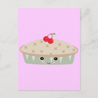 so kawaii cherry pie postcard
