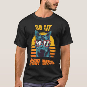 So Lit Right Meow Rave EDM Techno Party DJ Festiva T-Shirt