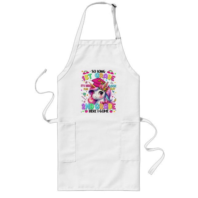So Long 1st Grade 2nd Grade Here I Come Apron (Front)