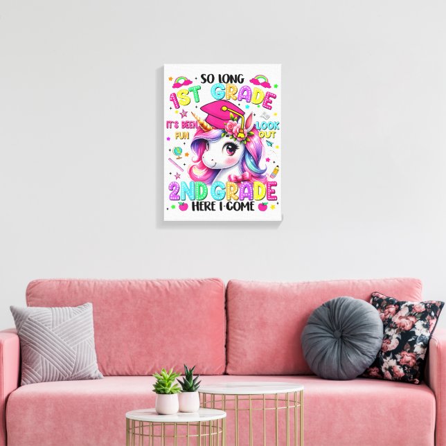 So Long 1st Grade 2nd Grade Here I Come Canvas Print (Insitu(LivingRoom))
