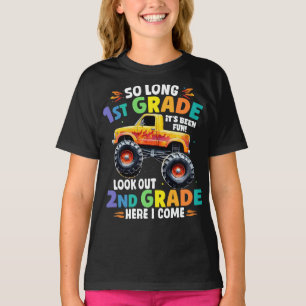 So Long 1st Grade Graduation Monster Truck T-Shirt