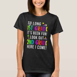 So Long 1st Grade Hello 2nd Grade Graduation Summe T-Shirt