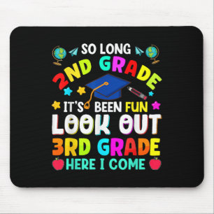So Long 2nd Grade Graduation Graduate Teacher Kids Mouse Mat
