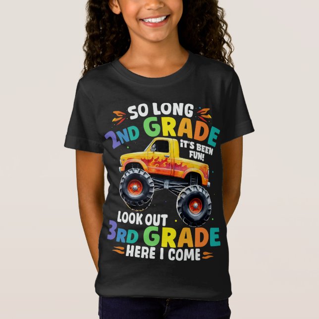 So Long 2nd Grade Graduation Monster Truck T-Shirt (Front)