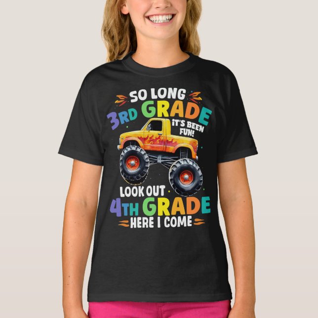  So Long 3rd Grade Graduation Monster Truck  T-Shirt (Front)