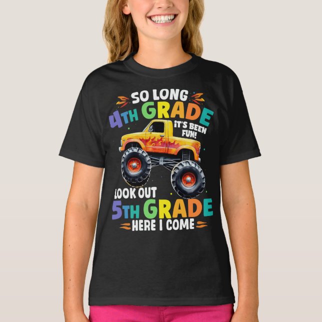  So Long 3rd Grade Graduation Monster Truck  T-Shirt (Front)