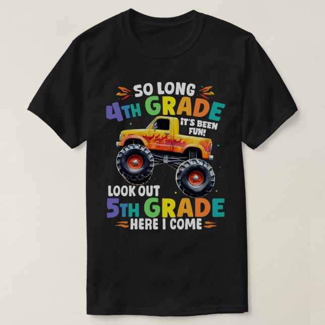  So Long 3rd Grade Graduation Monster Truck  T-Shirt (Design Front)