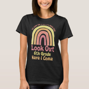 So Long 5 Grade Here I Come Middle School Rainbow T-Shirt