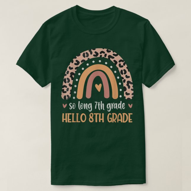 SO LONG 7th Grade Hello 8th Grade Back To school R T-Shirt (Design Front)