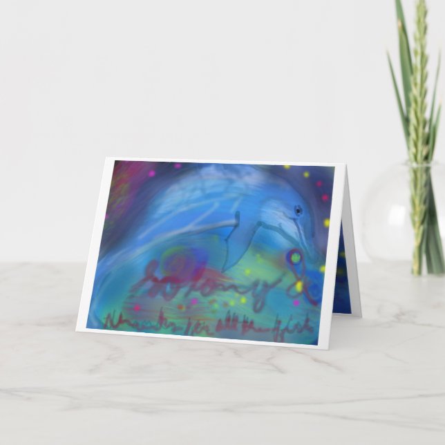 So long and thanks for all the fish thank you card (Front)