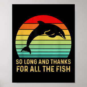 So Long And Thanks For All The Fish Vintage Poster