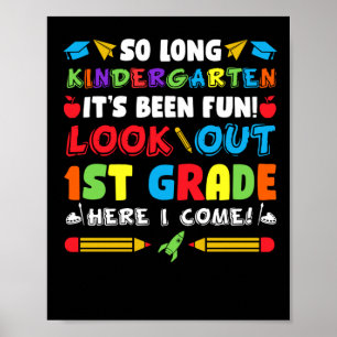 So Long Kindergarten 1st Grade  Poster