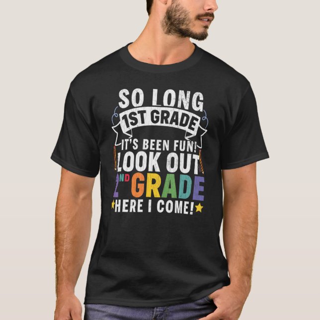 So Long Kindergarten   First Day Back To School Gr T-Shirt (Front)