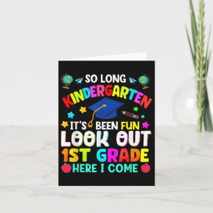 So Long Kindergarten Graduation Grad Teacher Kid B Card