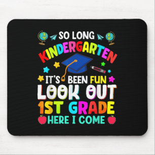 So Long Kindergarten Graduation Grad Teacher Kid B Mouse Mat
