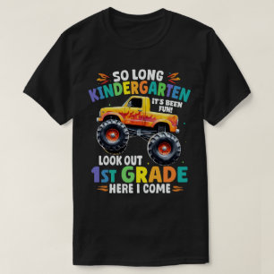 So Long Kindergarten Graduation Monster Truck T-Shirt