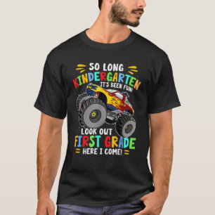 So Long Kindergarten Graduation Monster Truck T-Shirt