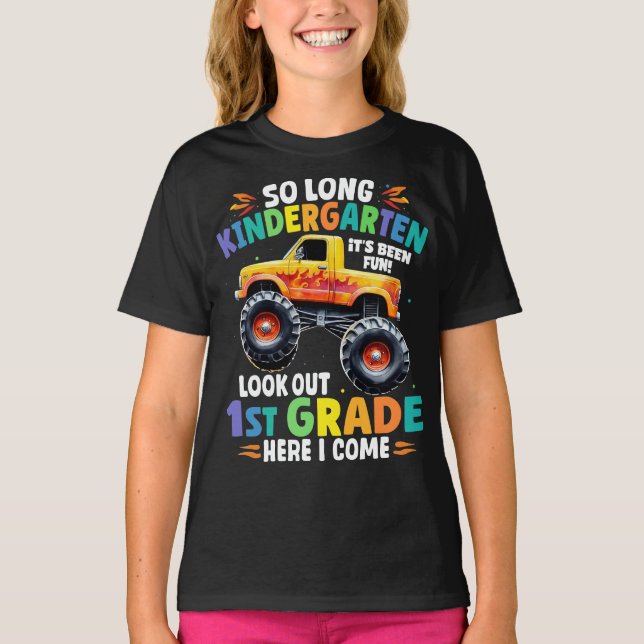 So Long Kindergarten Graduation Monster Truck  T-Shirt (Front)