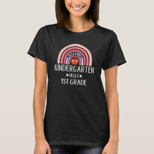 SO LONG KINDERGARTEN HELLO 1st Grade Rainbow Teach T-Shirt