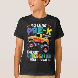 So Long Pre-K Graduation Monster Truck T-Shirt