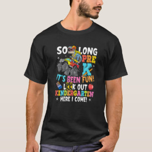 So Long Pre K Kindergarten Here I Come Dino Monste T-Shirt
