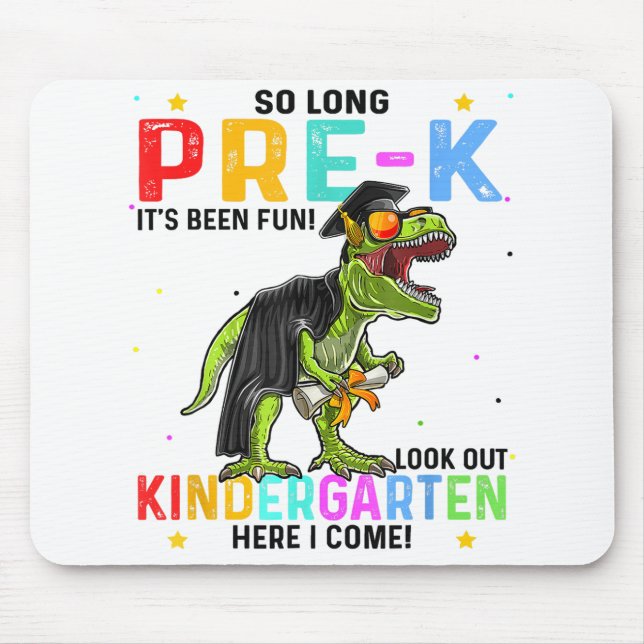 So Long Pre-K Kindergarten Here I Come Dinosaur Gr Mouse Mat (Front)