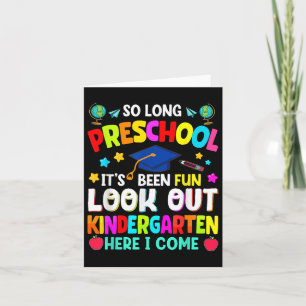 So Long Preschool Graduation Graduate Teacher Kid  Card
