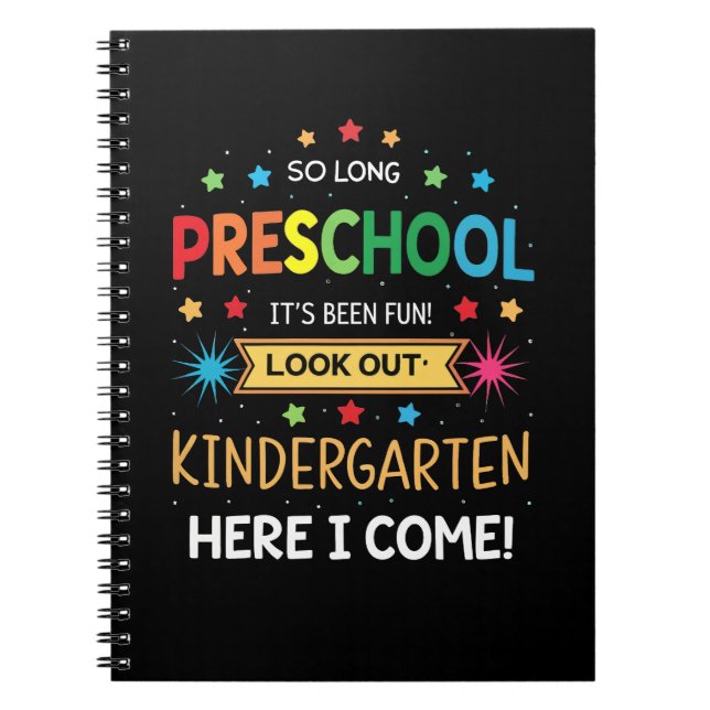 So Long Preschool Graduation Graduate Teacher Kid  Notebook (Front)
