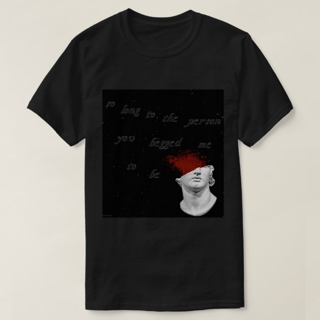 So Long To The Person You Begged Me To Be T-Shirt (Design Front)