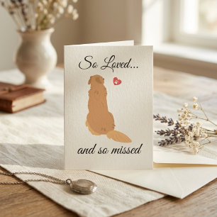 So Loved and So Missed Dog Sympathy Card