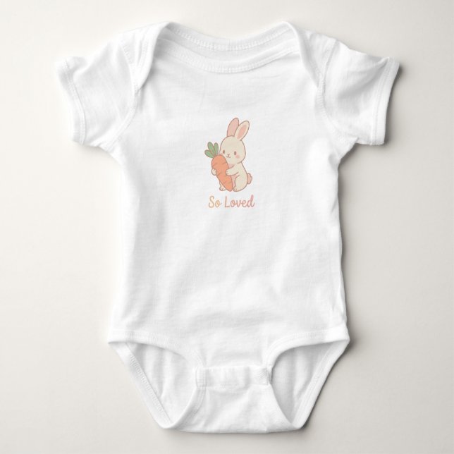 So Loved Bunny Baby Bodysuit (Front)