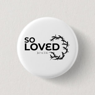 So Loved - Christian 3 Cm Round Badge