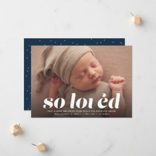 So loved Valentine's Day photo navy birth Announcement