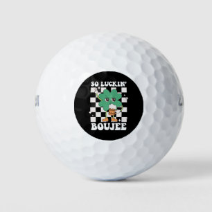 So Luckin' Boujee Lucky Shamrock St Patrick's Day Golf Balls