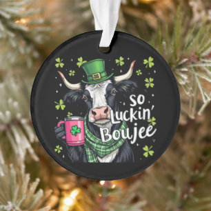 So Luckin' Boujee Retro St. Patrick's Day Ornament