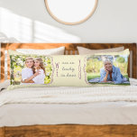 So Lucky to Have You Curly Bracket 2 Photo Body Cushion<br><div class="desc">Personalised photo body pillow for someone special. The design features curly brackets to frame your photo's (defining who's WE and who's YOU). Lettered in casual handwriting and skinny font typography, the wording reads: WE are so lucky to have YOU. The photo template is set up for you to add your...</div>