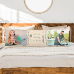So Lucky to Have You Curly Bracket 2 Photo Natural Body Cushion<br><div class="desc">Personalised photo body pillow for someone special. The design features curly brackets to frame your photo's (defining who's WE and who's YOU). Lettered in casual handwriting and skinny font typography, the wording reads: WE are so lucky to have YOU. The photo template is set up for you to add your...</div>