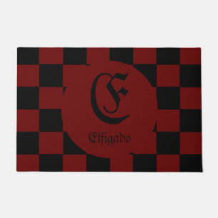 So manly gentleman Black and Red Wine Doormat