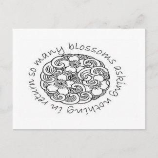 So Many Blossoms Haiku Postcard