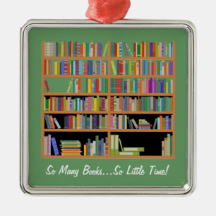 So Many Books (customisable) Metal Tree Decoration