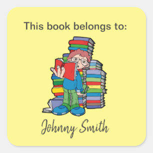 So Many Books Design Bookplate Sticker