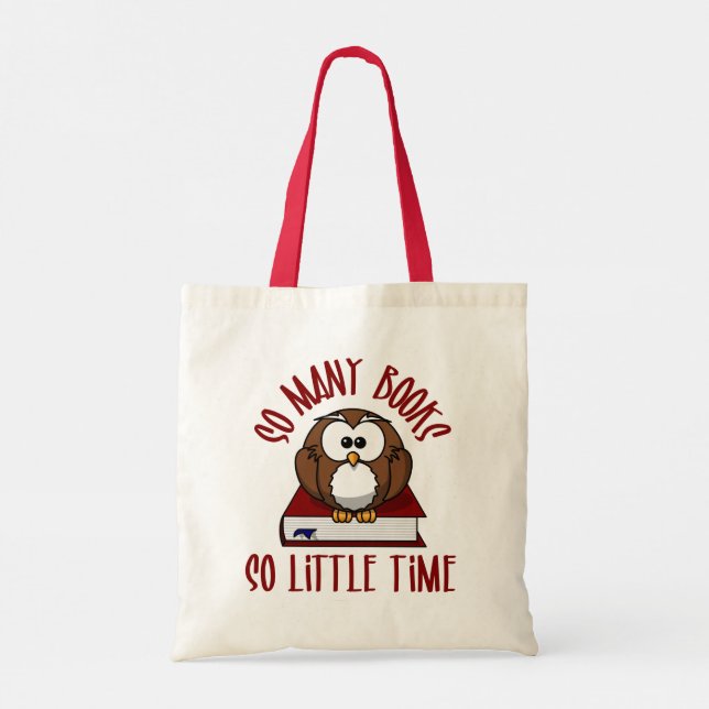 So Many Books So Little Time // Cute Reading Quote Tote Bag (Back)