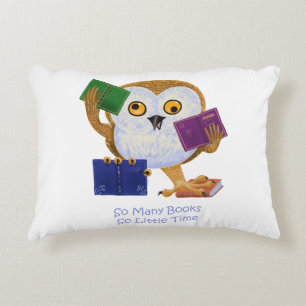 So many books so little time decorative cushion