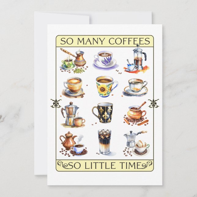 So many coffees, so little time holiday card (Front)