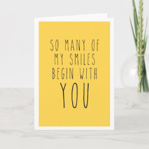 So many of my smiles begin with you holiday card