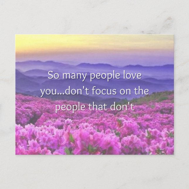 So Many People Love You Motivational Art Print Holiday Postcard (Front)