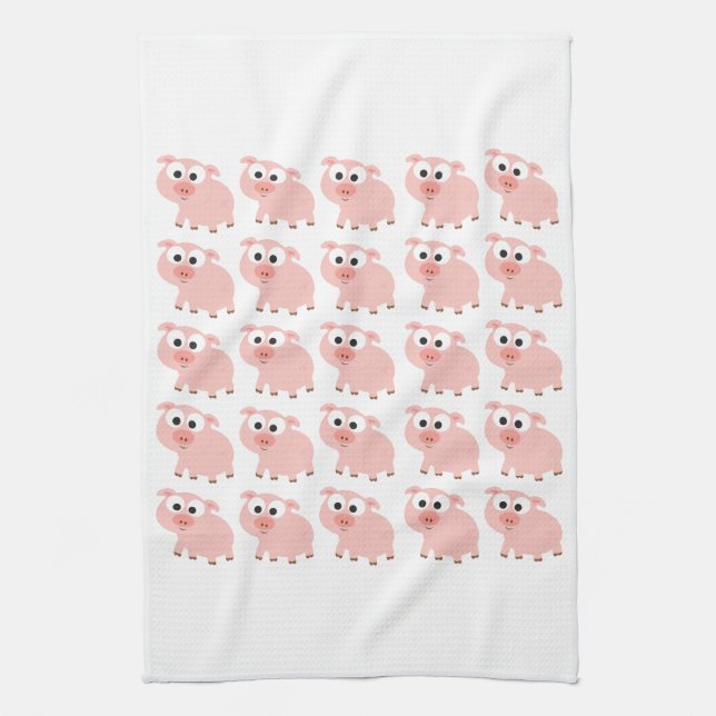 So Many Pigs Tea Towel (Vertical)