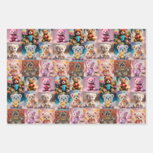 So Many Teddy Bears Wrapping Paper Sheet