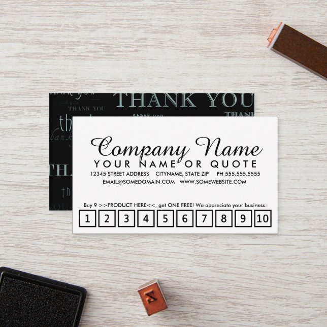 so many thank yous for your loyalty (punch card) (Front/Back In Situ)